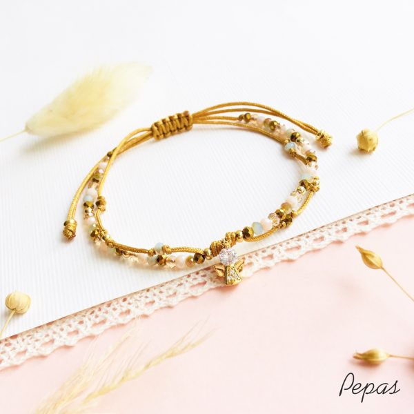 Pulsera de Muranos con Dije de Ángel