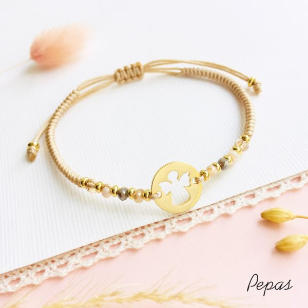 Pulsera de Hilo con Dije de Ángel