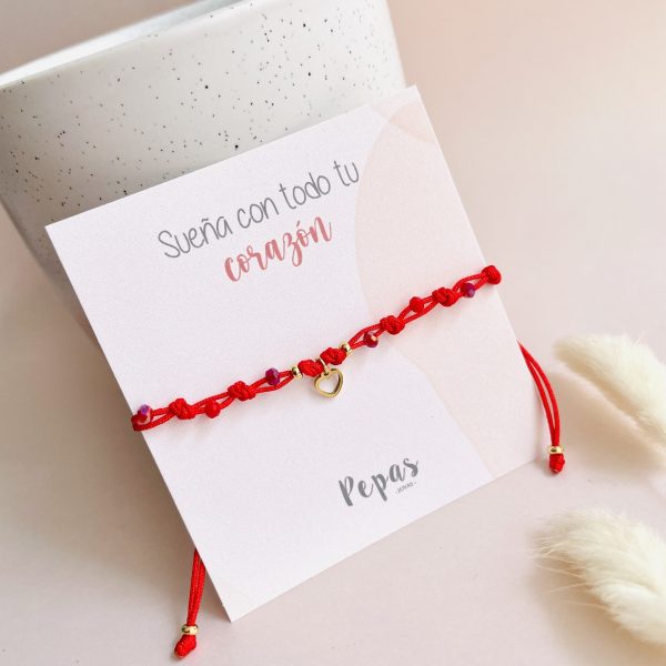 Pulsera de Muranos con Dije de Corazón