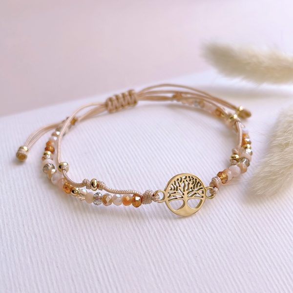 Pulsera de Muranos con Dije de Árbol de la Vida