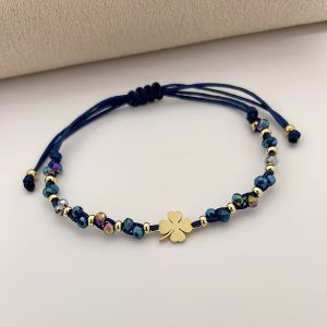 Pulsera de Muranos con Dije de Trébol