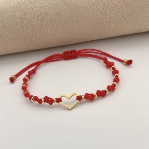 Pulsera de Muranos con Dije de Corazón