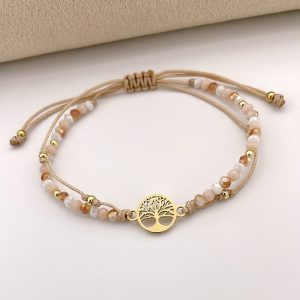 Pulsera de Muranos con Dije de Árbol de la Vida